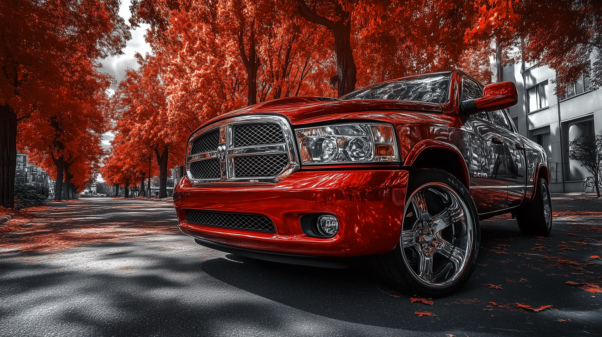 Download Dodge Ram Color Splash Dodge HD Wallpaper by michaldunaj