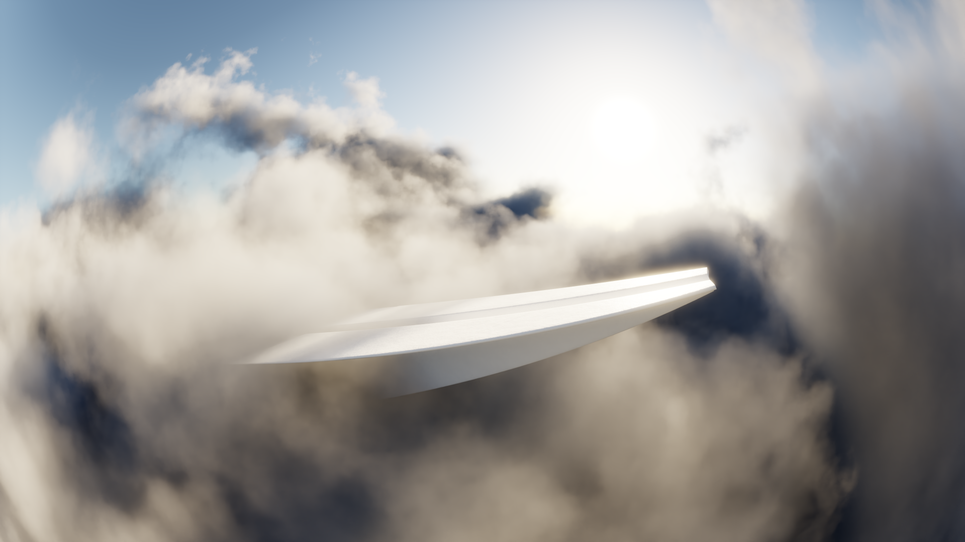 paper airplane at sky by KanetyKun