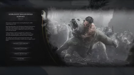 High-definition desktop wallpaper featuring scenes from the video game Frostpunk 2, showcasing the game's unique art style and atmospheric elements.