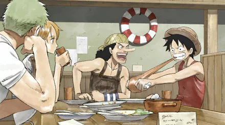 Anime The One Piece Monkey D. Luffy Usopp (One Piece) Nami (One Piece) HD Desktop Wallpaper | Background Image