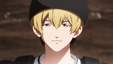 A vibrant HD wallpaper featuring Kei Kaname from the anime Oblivion Battery, showcasing a close-up of his expressive face with a warm smile and stylish cap.