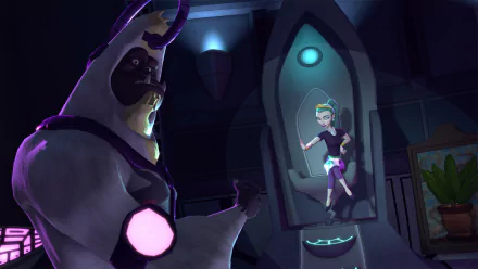 HD desktop wallpaper featuring characters from the video game Sam & Max: The Devil's Playhouse, capturing the game's distinctive style and humor.