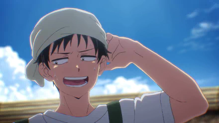 HD desktop wallpaper featuring Akira Tendo from the anime Zom 100: Bucket List of the Dead, showcasing vibrant colors and dynamic artwork.