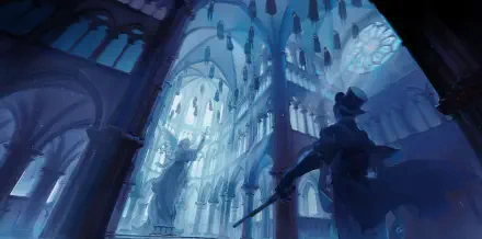 A dark, atmospheric HD desktop wallpaper inspired by the novel Lord of Mysteries, featuring enigmatic imagery that captures the essence of mystery and intrigue.