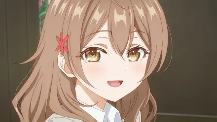 Close-up of Maria Mikhailovna Kujou from the anime Alya Sometimes Hides Her Feelings in Russian, smiling softly in an HD PC desktop wallpaper.