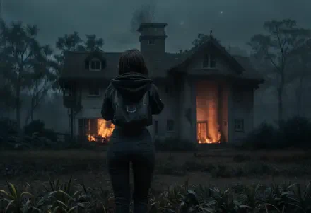  The burning house