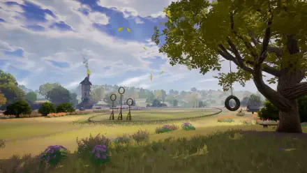 A vibrant HD wallpaper featuring scenes from the video game Harry Potter: Quidditch Champions, capturing the excitement of magical sports in a detailed, immersive design.