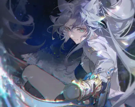 An HD desktop wallpaper featuring Feixiao from *Honkai: Star Rail*, showcasing a dynamic pose and intricate details against a captivating background.