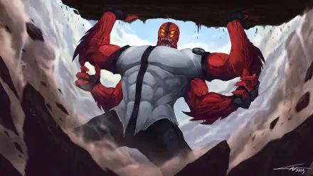 HD PC desktop wallpaper featuring a powerful alien character from Ben 10, showcasing styles from Ben 10: Alien Force, Omniverse, Ultimate Alien, and the 2016 series.