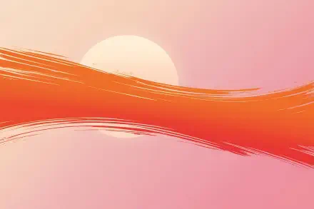  Bold Orange to Soft Pink Radiant Brush Stroke Gradient for Uplifting Visuals