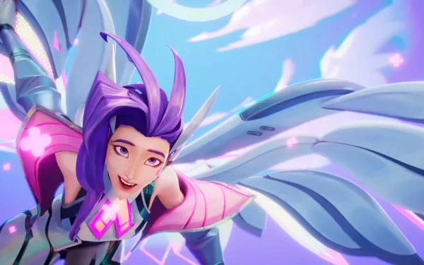 HD desktop wallpaper featuring Seraphine from League of Legends, capturing the vibrant and dynamic essence of this popular video game character.