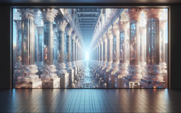HD desktop wallpaper featuring elegant columns, offering a sophisticated background that enhances the visual appeal of your workspace.