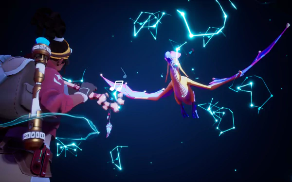 HD desktop wallpaper featuring vibrant scenes from the video game Creatures of Ava, set against a captivating fantasy backdrop.