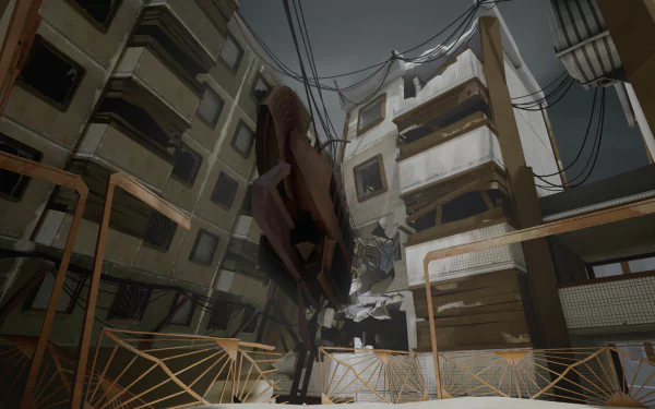 HD desktop wallpaper featuring art from the video game The Burst, showcasing vibrant graphics and action-packed elements that capture the game's dynamic atmosphere.