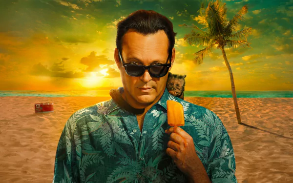 HD wallpaper featuring Vince Vaughn from the TV show Bad Monkey, enhancing your desktop with a sleek, modern background.
