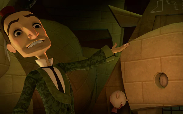 HD desktop wallpaper featuring characters from the video game Sam & Max: The Devil's Playhouse, showcasing a vibrant and dynamic gaming theme.