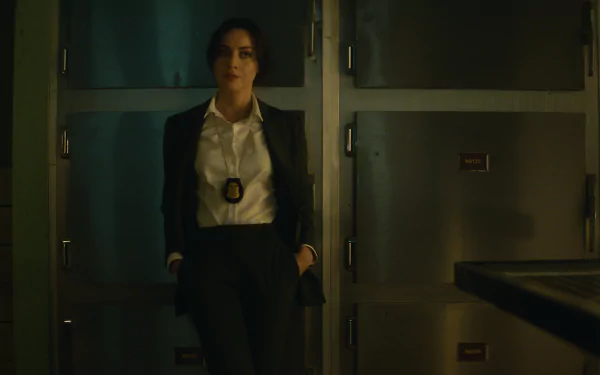 Aubrey Plaza stars in the TV show Agatha All Along, featured in this HD desktop wallpaper and background, showcasing the show's unique style and character.