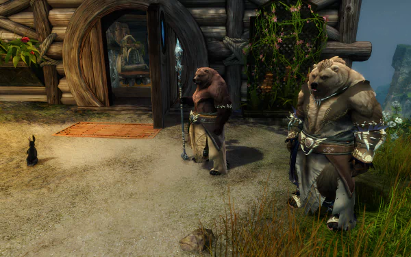 HD desktop wallpaper depicting the vibrant landscapes of Janthir Wilds from the video game Guild Wars 2, showcasing its epic fantasy setting and intricate details.