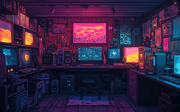  Geek Desk - Pixel Art