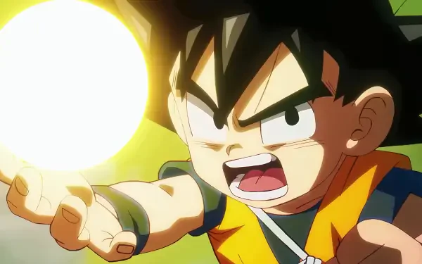 4K Ultra HD Dragon Ball DAIMA wallpaper featuring Goku charging a powerful energy blast, captured in vibrant detail for PC desktop backgrounds.