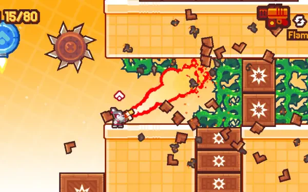 An action-packed scene from Grapple Dogs: Cosmic Canines, featuring vibrant graphics and dynamic gameplay elements, showcased as an HD PC desktop wallpaper.