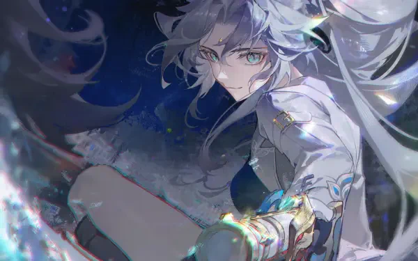 An HD desktop wallpaper featuring Feixiao from *Honkai: Star Rail*, showcasing a dynamic pose and intricate details against a captivating background.