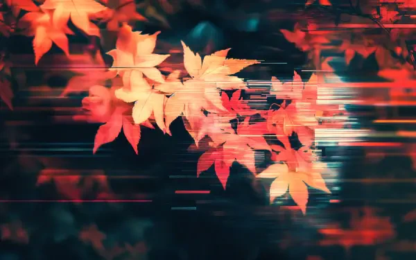 Autumn leaves in vibrant hues of orange and yellow creating a beautiful backdrop. This 4K Ultra HD image enhances your desktop with a seasonal touch.