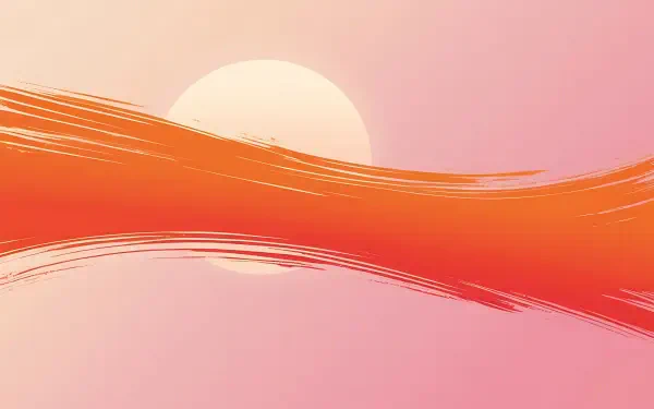  Bold Orange to Soft Pink Radiant Brush Stroke Gradient for Uplifting Visuals