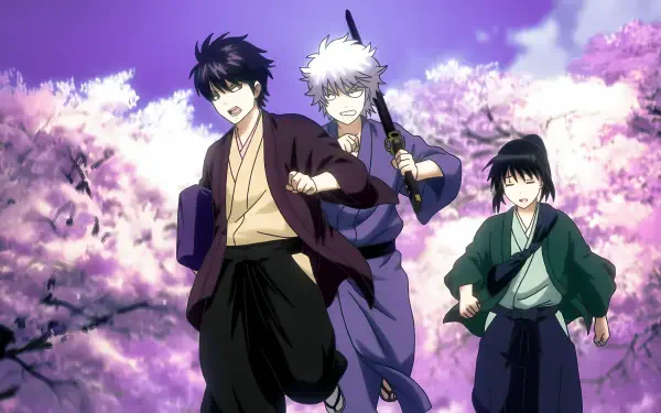  Gintama | Gintoki and Shinsuke fighting.