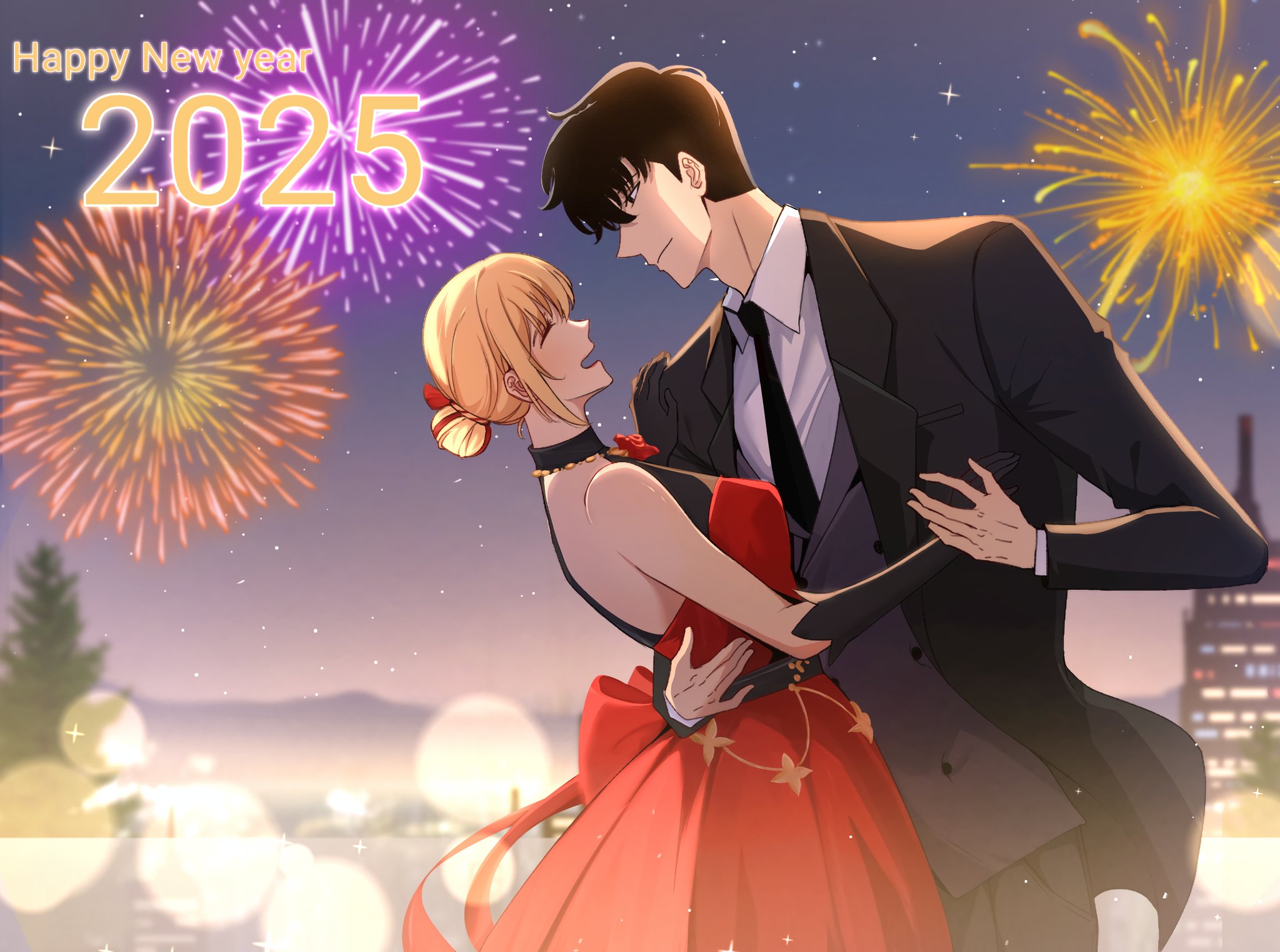 Download Anime Solo Leveling Cha Hae-in Sung Jin-Woo HD Wallpaper