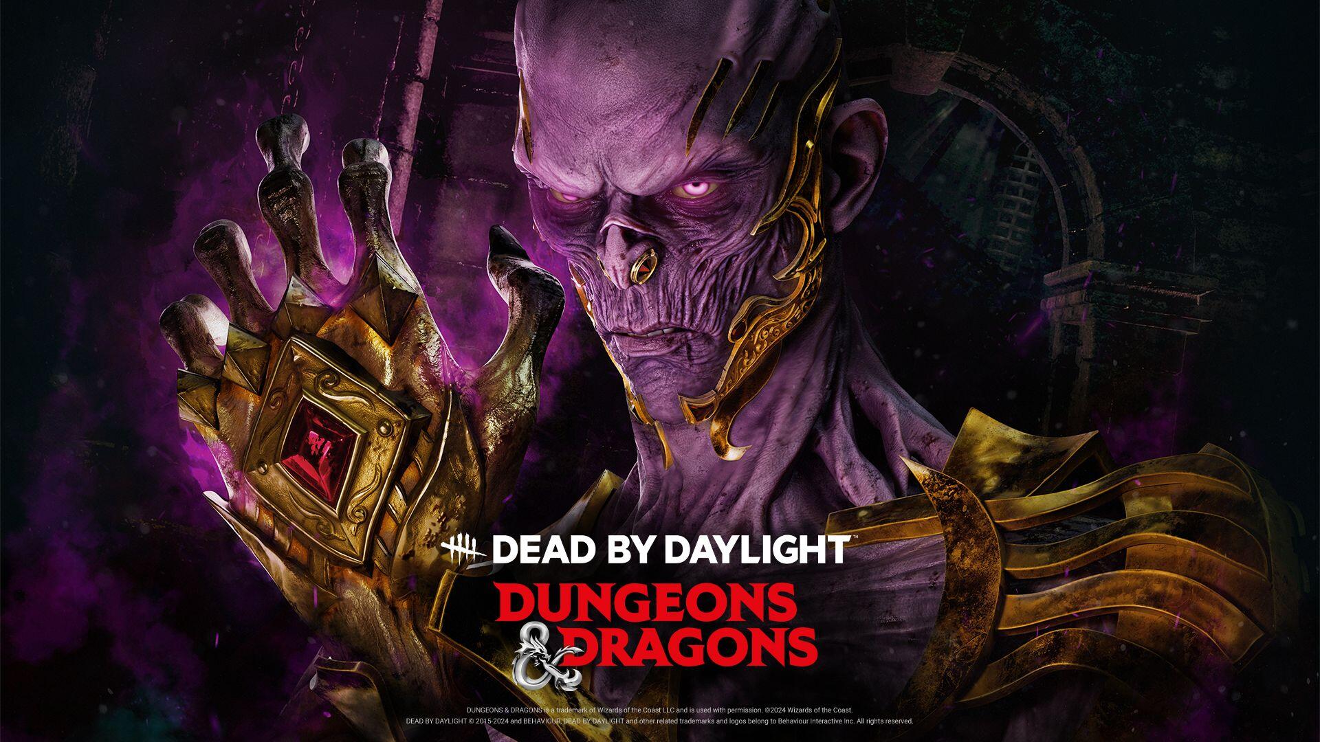 A striking HD wallpaper featuring a character inspired by Thanos in a Dead By Daylight setting, enhanced with dark colors and dramatic lighting, creating an intense gaming atmosphere.