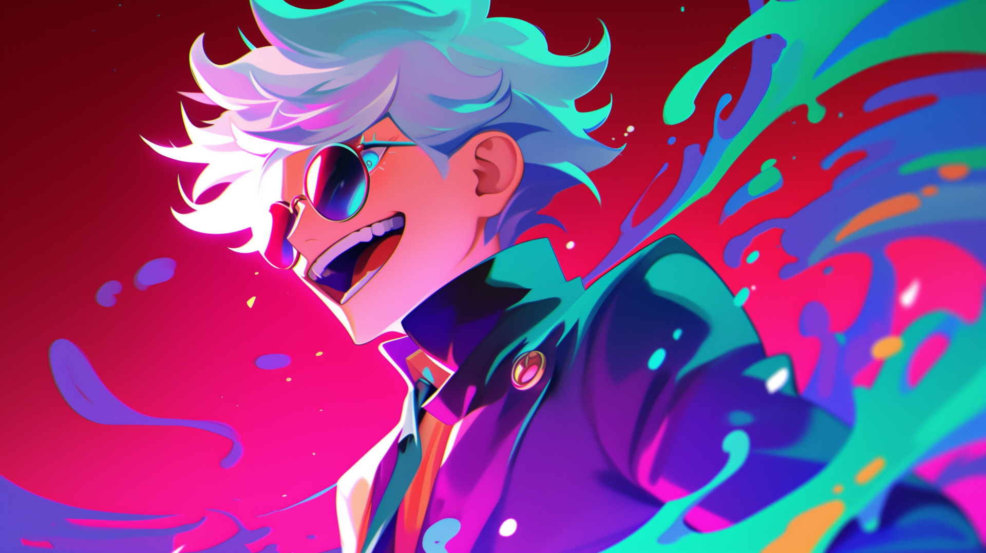 Satoru Gojo HD Wallpaper from Jujutsu Kaisen: Vivid Anime Art by ...