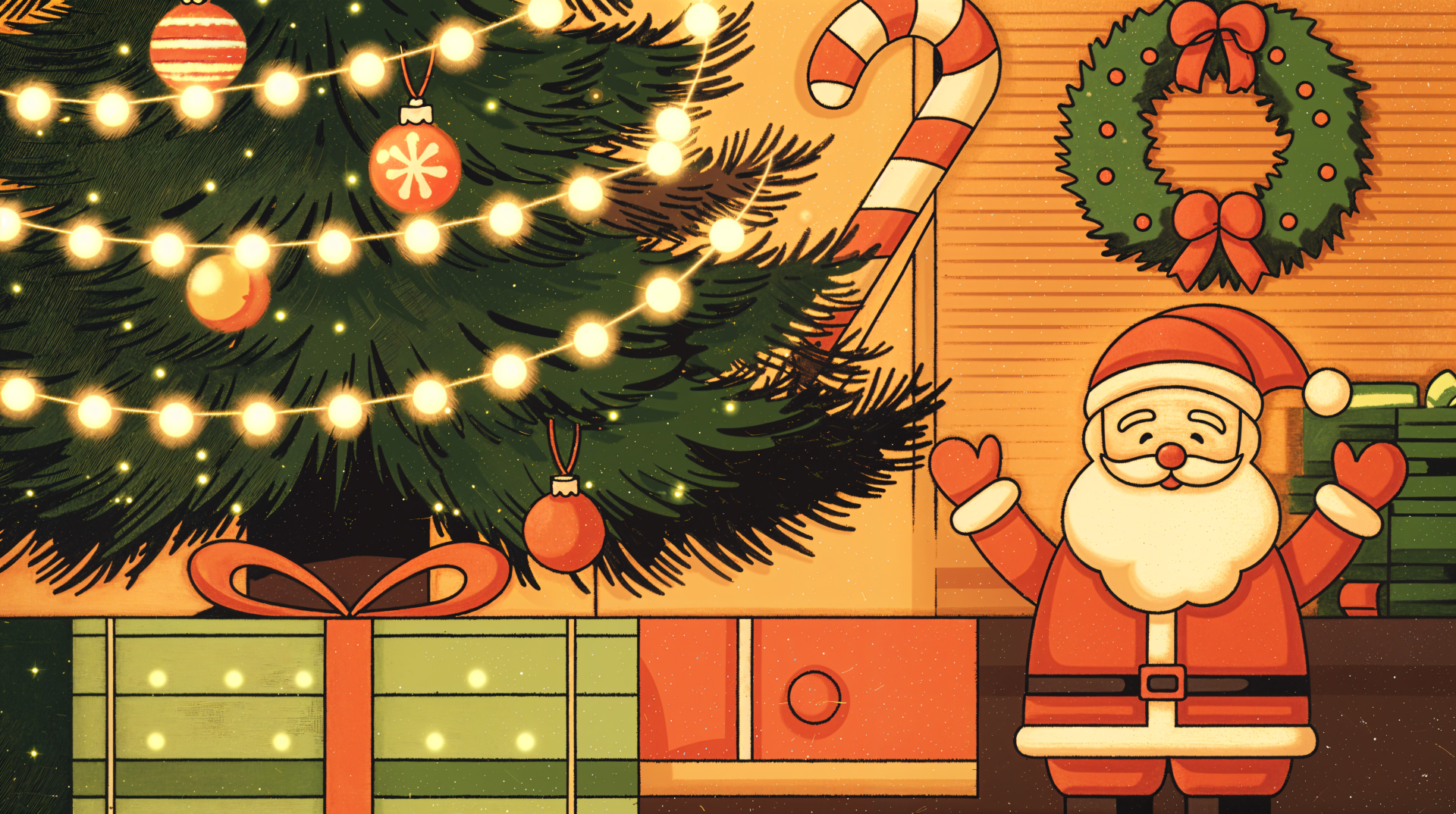 Festive Cheer: Christmas Decorations in 4K Ultra HD Wallpaper by QuantumCurator