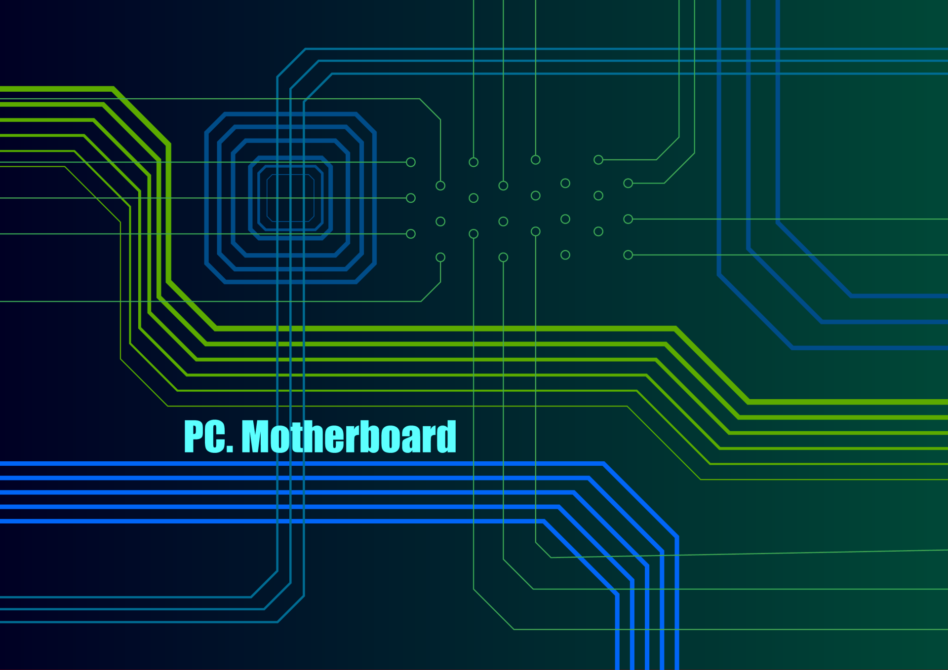 Download Pc Motherboard Green Computer Illustration Graphic HD Wallpaper