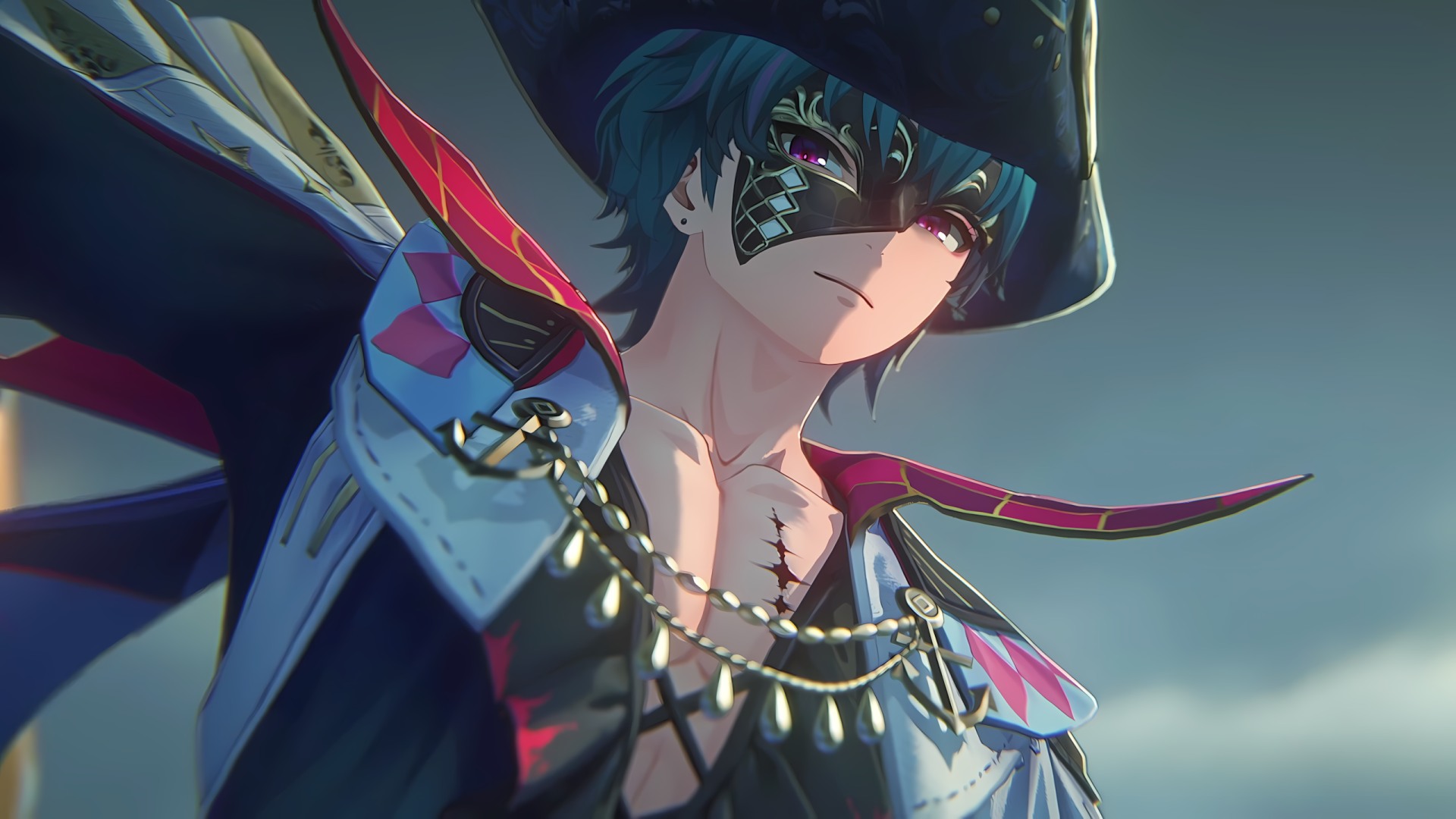 A captivating HD wallpaper featuring Brant from the video game Wuthering Waves, showcasing his striking appearance and intricate costume details against a dynamic background.