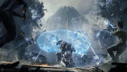 Sci Fi Mech battle HD Desktop Wallpaper | Background Image