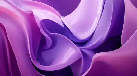 Abstract purple fabric texture with smooth, flowing folds and a glossy finish, showcased as a 4K Ultra HD PC desktop wallpaper and background.