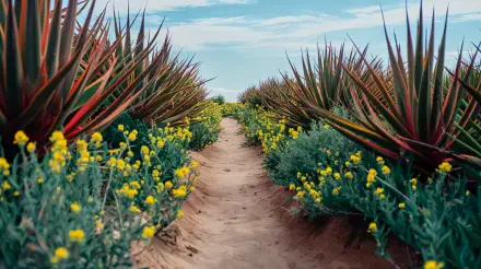 trail nature path flora desert plants HD Desktop Wallpaper | Background Image