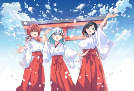 Anime Tying the Knot with an Amagami Sister Asahi Amagami Yae Amagami Yuna Amagami HD Desktop Wallpaper | Background Image