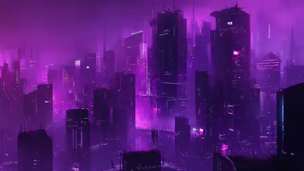 purple aesthetic cyberpunk HD Desktop Wallpaper | Background Image