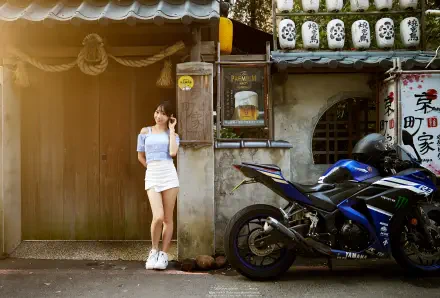 Asia woman motorcycle HD Desktop Wallpaper | Background Image