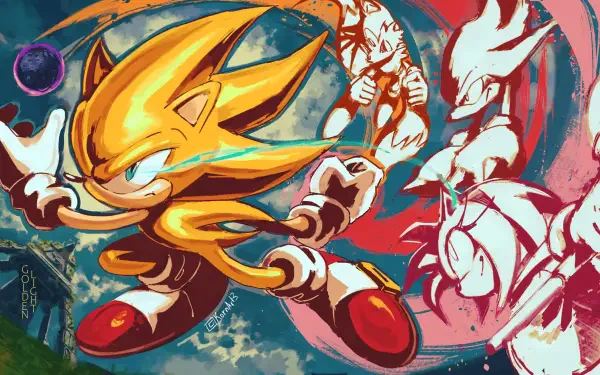 Sonic the Hedgehog Sonic Frontiers Amy Rose Knuckles the Echidna HD Desktop Wallpaper | Background Image