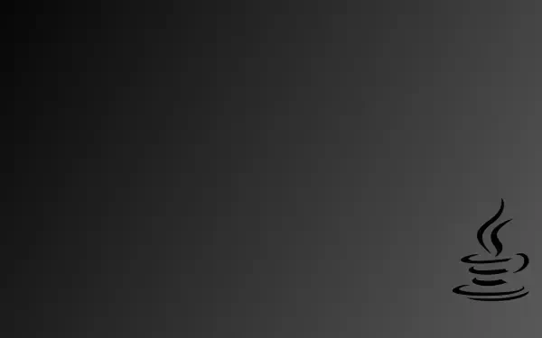 A sleek black HD desktop wallpaper featuring the Java programming language logo, adding a modern touch to any computer background.