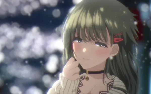 Anime-style HD PC desktop wallpaper featuring Yuki from You are Ms. Servant, softly illuminated with a blurred light background and gentle expression.