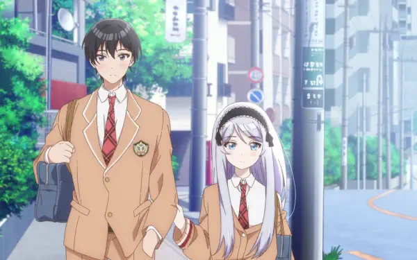 Anime I'm Getting Married to a Girl I Hate in My Class Shisei Houjou Saito Houjou HD Desktop Wallpaper | Background Image