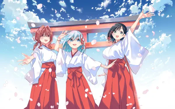 Anime Tying the Knot with an Amagami Sister Asahi Amagami Yae Amagami Yuna Amagami HD Desktop Wallpaper | Background Image