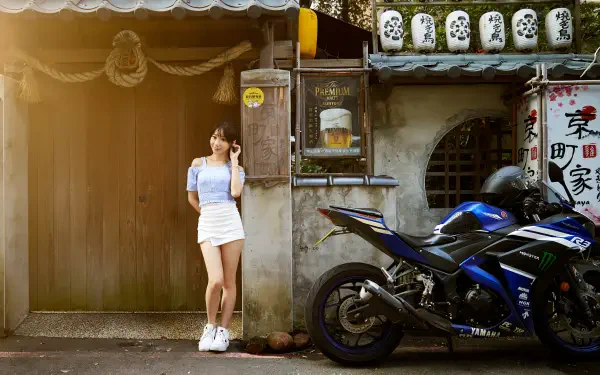 Asia woman motorcycle HD Desktop Wallpaper | Background Image