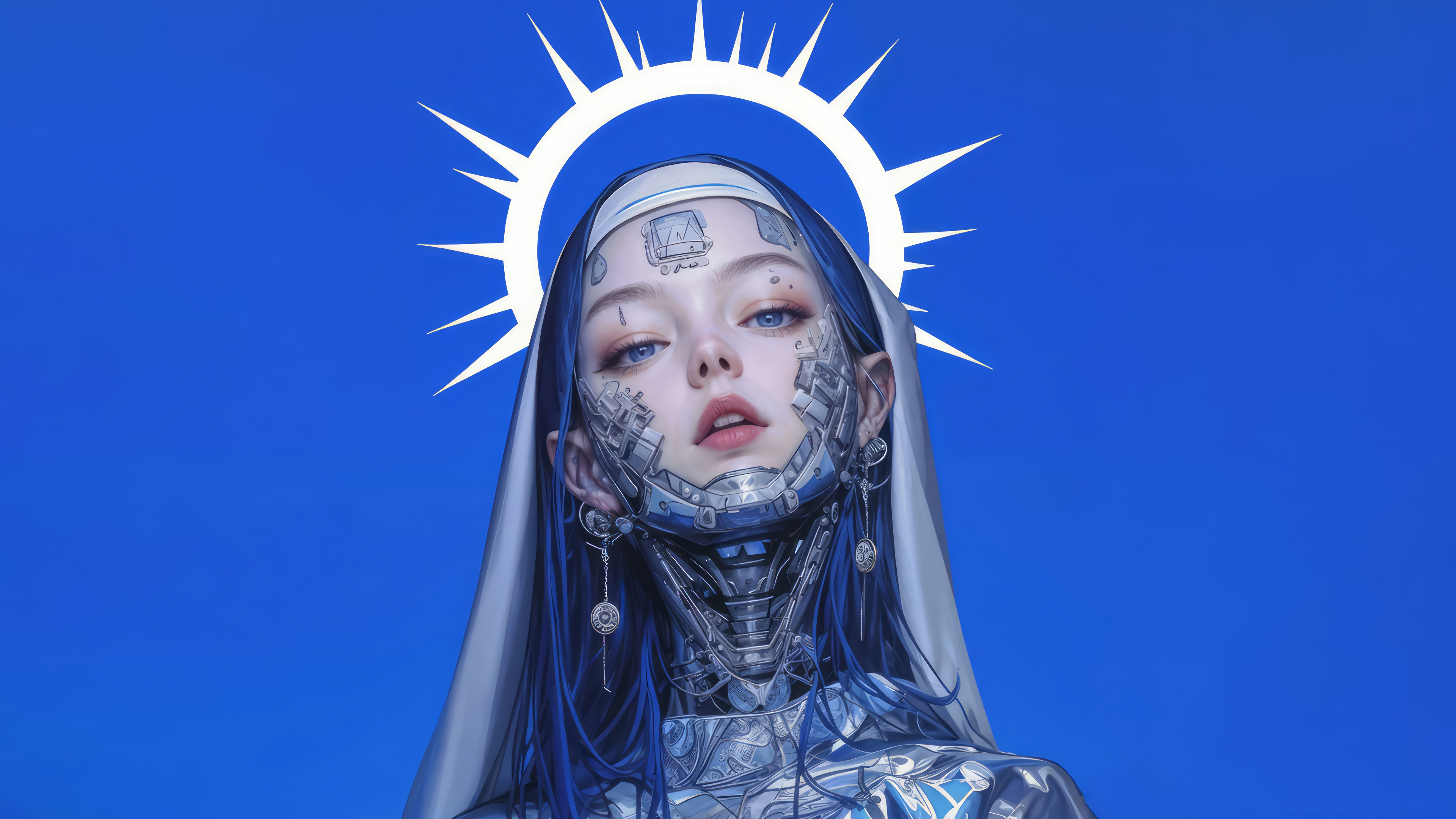 Cyberpunk Halo Nun A Stunning 4K Ultra HD Wallpaper By Zuuhl82 Cyberpunk Halo Nun A Stunning 4K Ultra HD Wallpaper By Zuuhl82