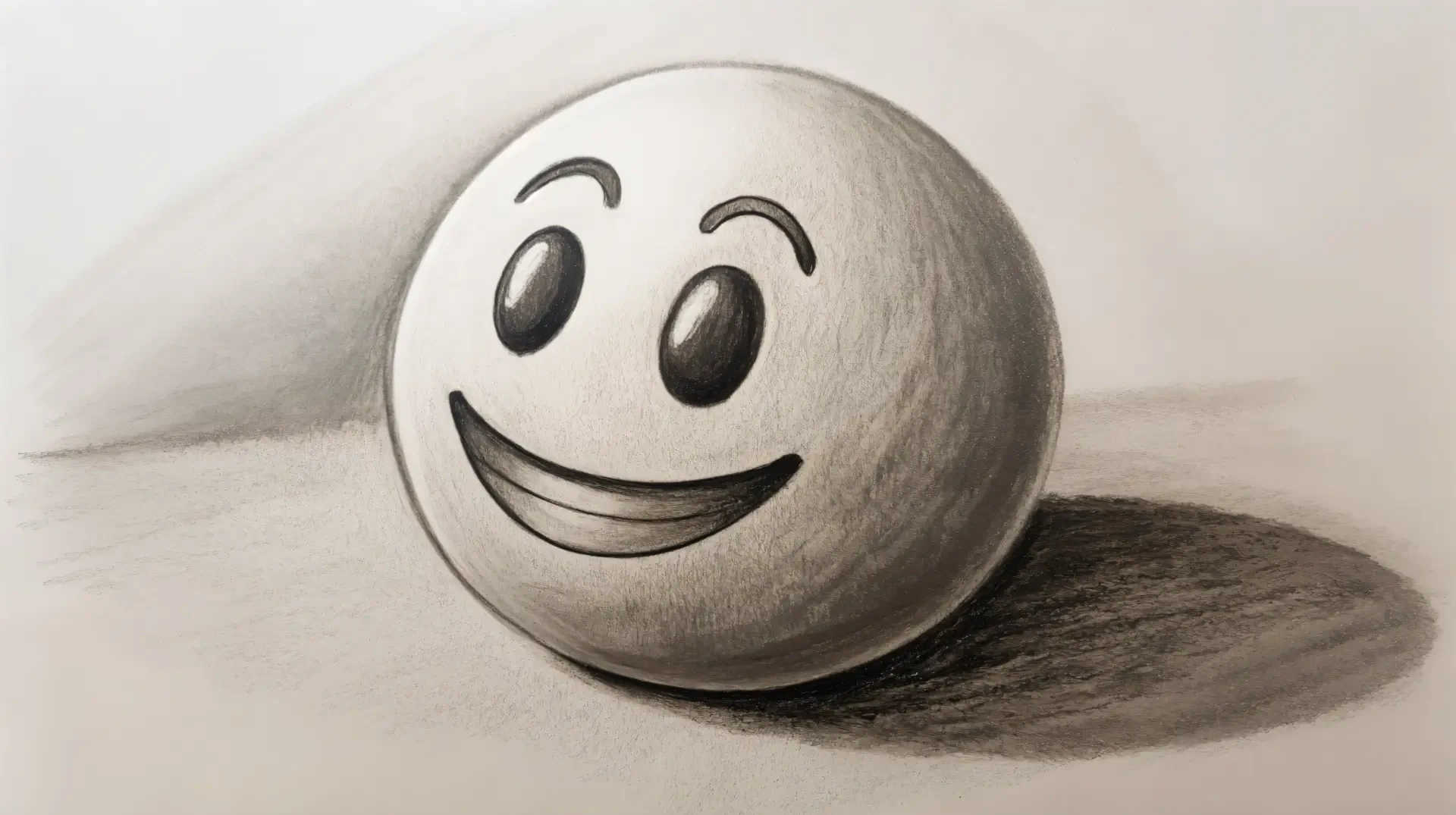 A 4K Ultra HD wallpaper featuring a smiling emoticon in a shaded, three-dimensional style, creating a cheerful and playful atmosphere.