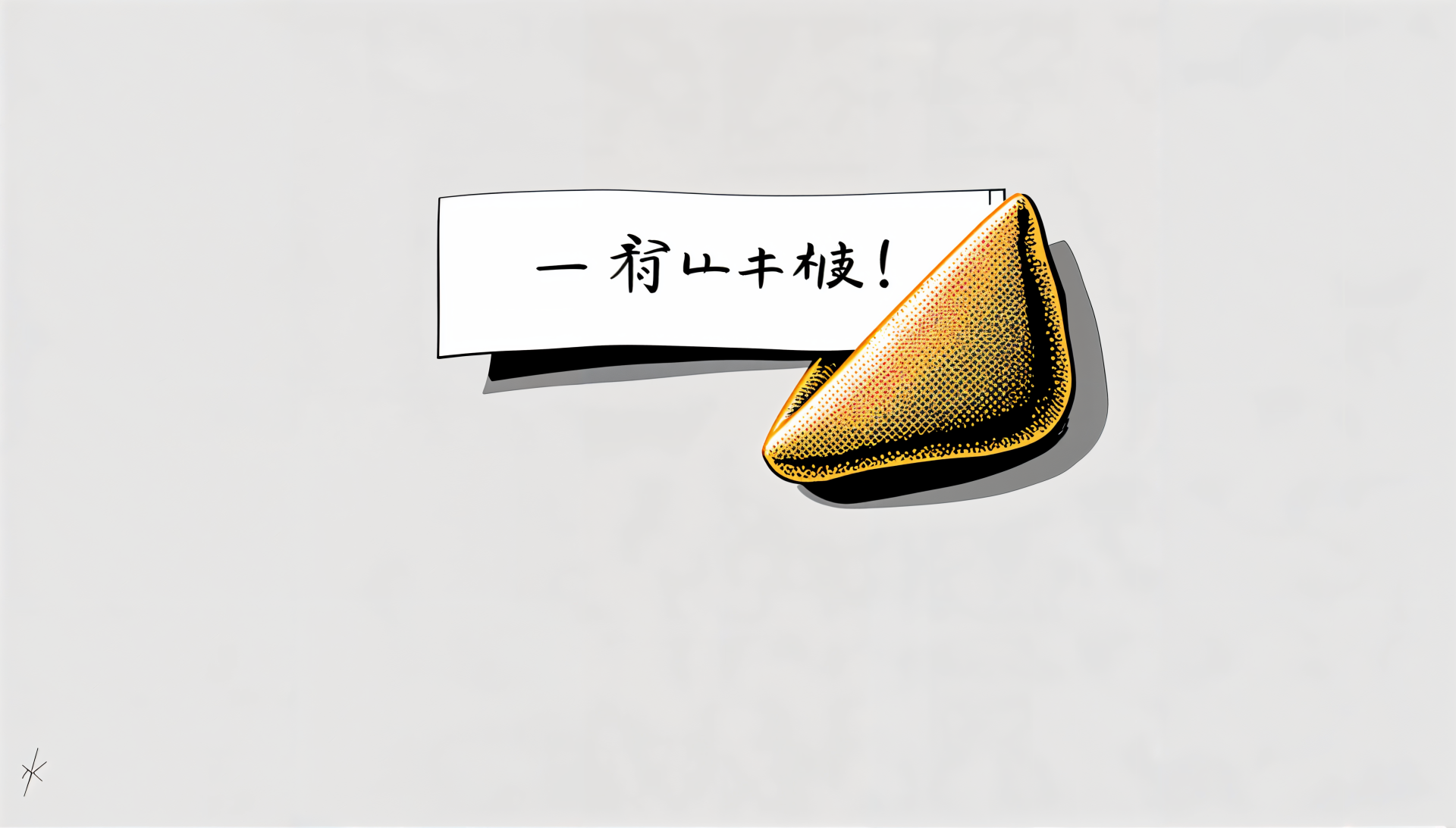 A close-up of a fortune cookie partially open, revealing a fortune slip in Chinese, set against a minimalist background, featured as a 4K Ultra HD desktop wallpaper.